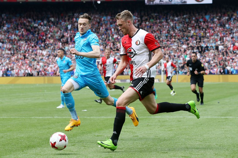 Topscorer Nicolai Jørgensen maakte voor Feyenoord grotendeels het verschil met vorig seizoen.