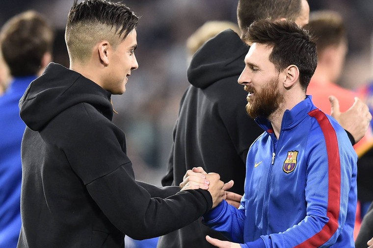 Een hartelijke groet tussen de smaakmaker van Juve en Barça voor het CL-duel van vorige week.