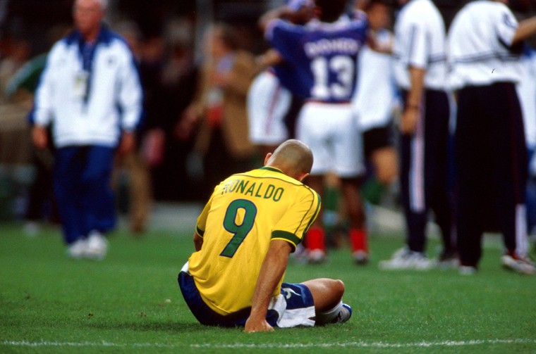 Ronaldo was in de WK-finale van 1998 nog geen schim van zichzelf.