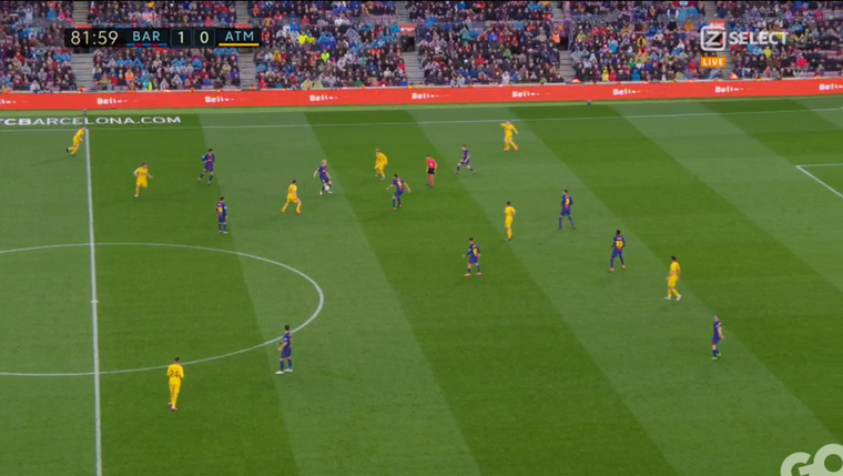 Barcelona verdedigt dit seizoen bij vlagen in Atlético-stijl: met elf man op de eigen helft, met een sterke focus op het centrum.