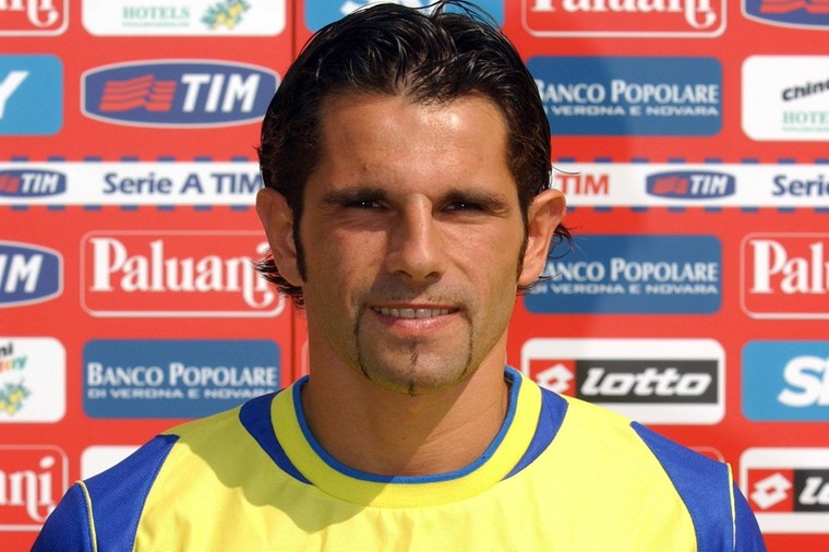 Sergio Pellissier in 2004, op 25-jarige leeftijd.