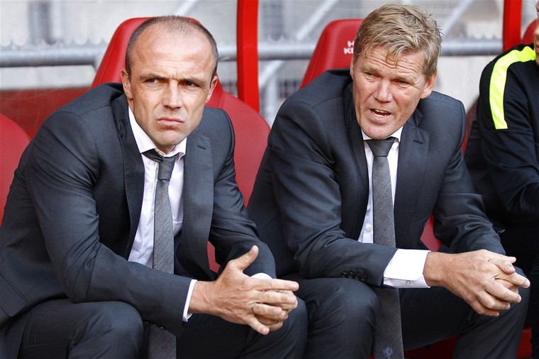 Alfred Schreuder en Michel Jansen vormden een veelbesproken trainerskoppel bij FC Twente, dat onder leiding van het duo nog tot de subtop van Nederland behoorde.