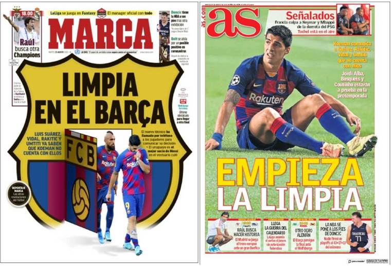 De covers van Marca en AS. 