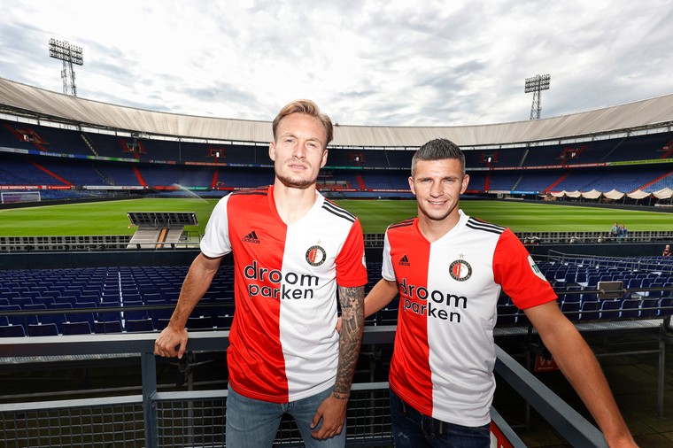 Mark Diemers en Bryan Linssen kwamen afgelopen zomer naar De Kuip. Duurdere spelers kan Feyenoord niet betalen.
