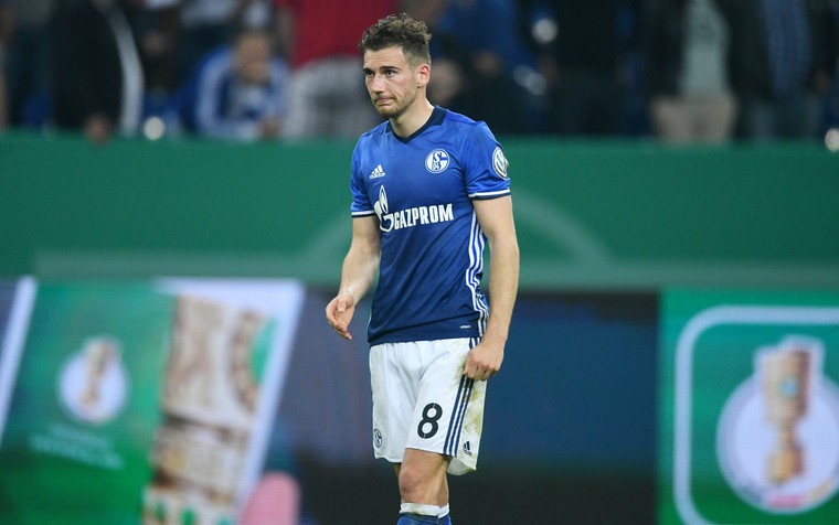Leon Goretzka in dienst van Schalke 04 (april 2018).