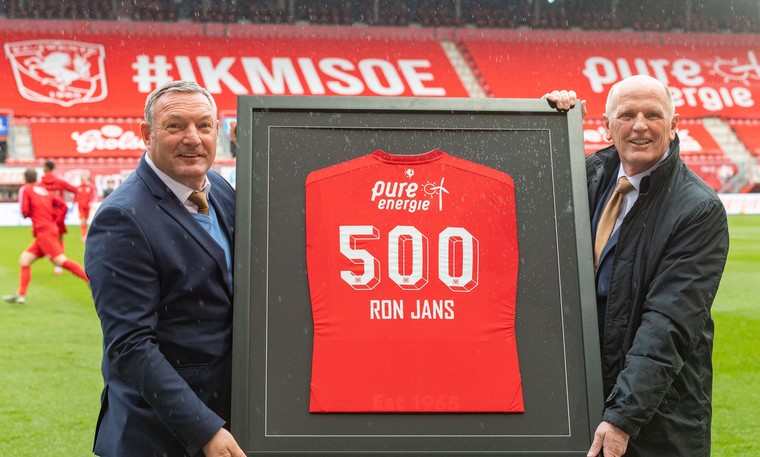Technisch directeur Jan Streuer (rechts) met FC Twente-trainer Ron Jans. 