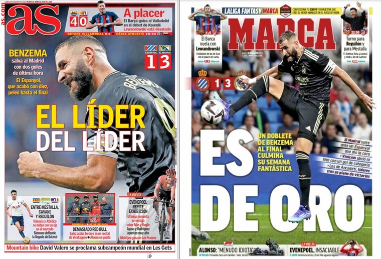 De covers van de maandagedities van AS en Marca.