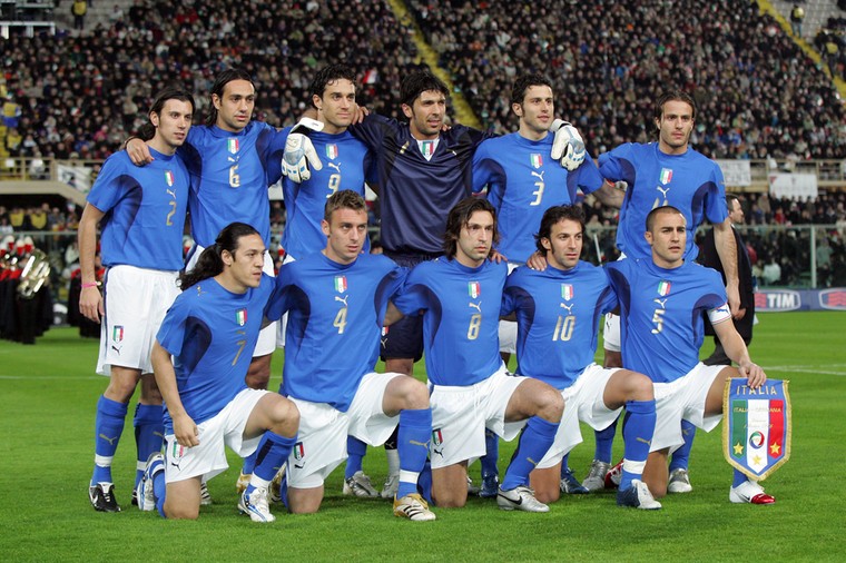 Gianluigi Buffon als keeper van Italië voor het begin van het WK in 2006.