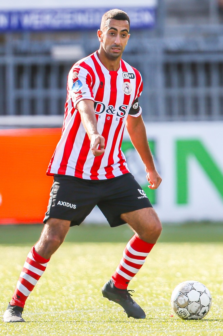 Adil Auassar in het seizoen 2021/21 bij Sparta Rotterdam. 