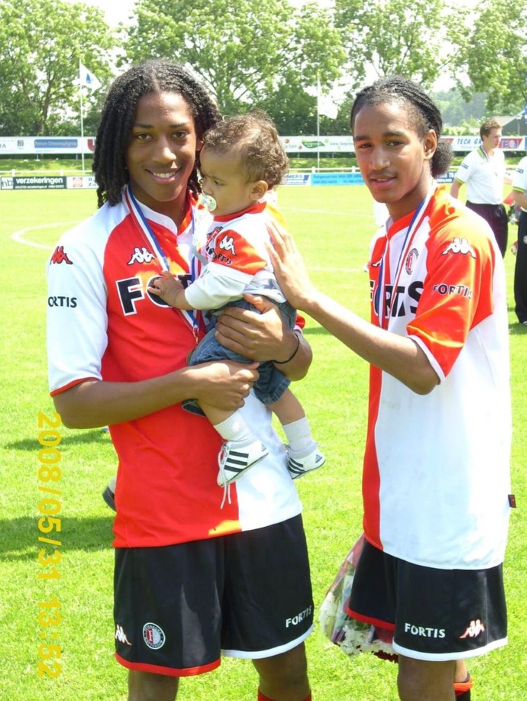 Rajiv van La Parra en Jerson Cabral in de jeugdopleiding van Feyenoord. 