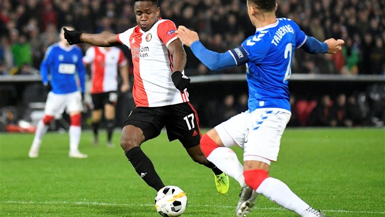Feyenoord houdt dankzij prachtgoal Sinisterra sprankje hoop in Europa