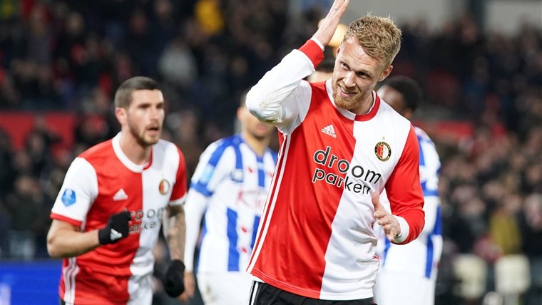 Jørgensen staat eindelijk op en leidt Feyenoord langs Heerenveen
