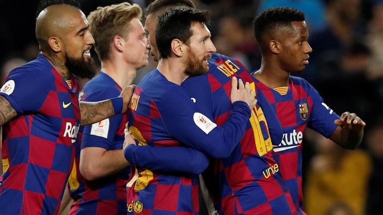 Barcelona geeft Setién met overtuigende zege en vijf goals reden tot lachen 