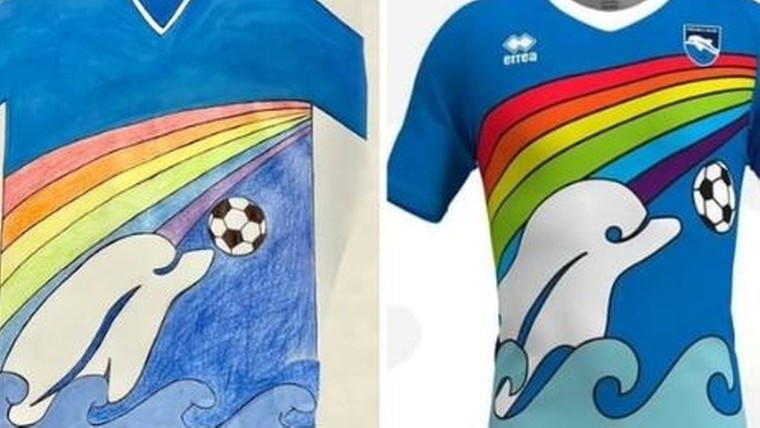 Hartverwarmende actie Pescara: zesjarige ontwerpt nieuw shirt