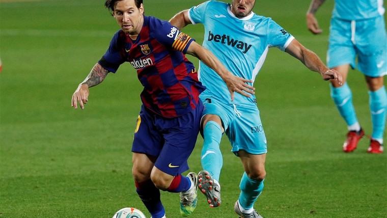 Alleen magische Messi-dribbel zorgt voor vertier bij duf Barcelona