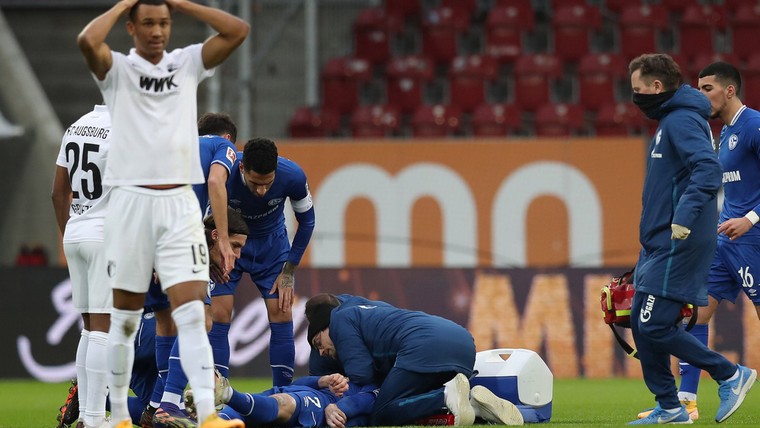Schalke-spits Uth stelt supporters gerust na horrorbotsing
