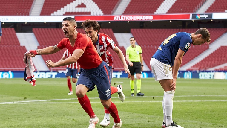 Suárez bevrijdt Atlético: 'Om kampioen te worden moet je lijden'