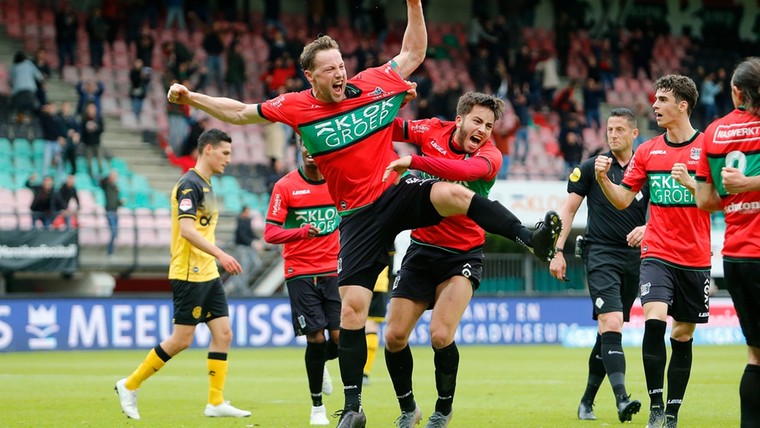 Feest in De Goffert: NEC één stap verwijderd van terugkeer in Eredivisie