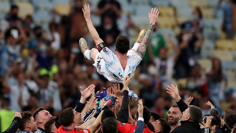 Messi door het dolle heen na Copa América-winst: 'Dit is geweldig'