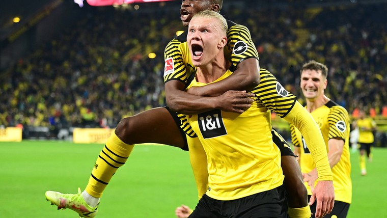 Haaland laat Dortmund toch nog ontsnappen na krankzinnige slotfase