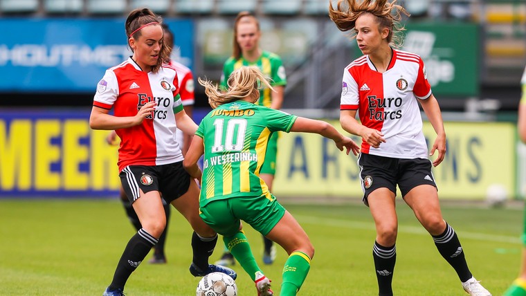 Feyenoord debuteert in Eredivisie Vrouwen met knappe remise bij ADO