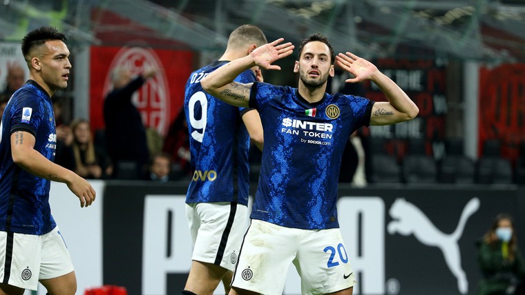 Milan-fans slaan terug naar Calhanoglu na hoofdrol in derby