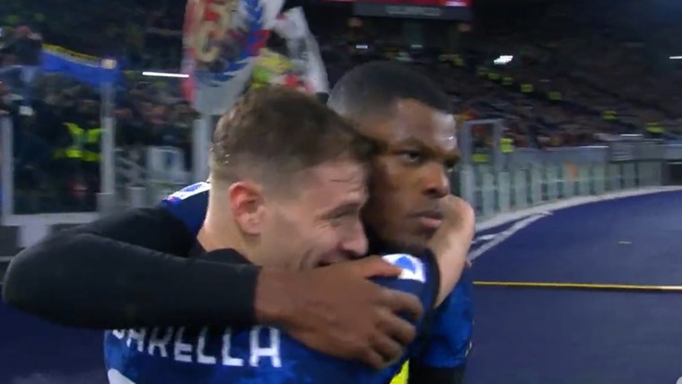 Enorme vreugde bij Dumfries na eerste goal voor Internazionale