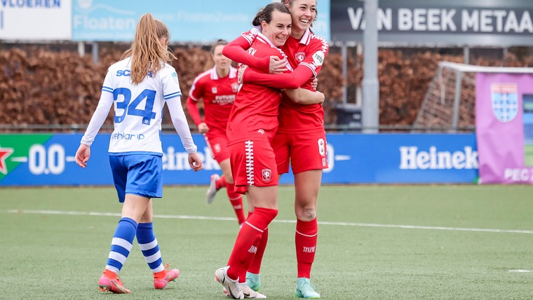 Knotsgekke openingsfase leidt tot eenvoudige zege FC Twente Vrouwen