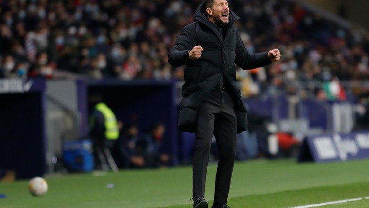 Emotionele reactie Simeone na historische comeback Atlético Madrid