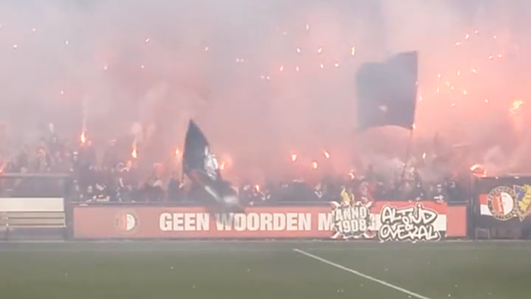 Duizenden supporters zwaaien spelers Feyenoord uit voor De Klassieker
