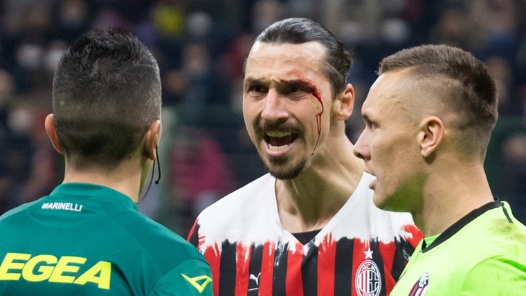 Ibrahimovic uit woede over arbitrage op frustrerende avond AC Milan