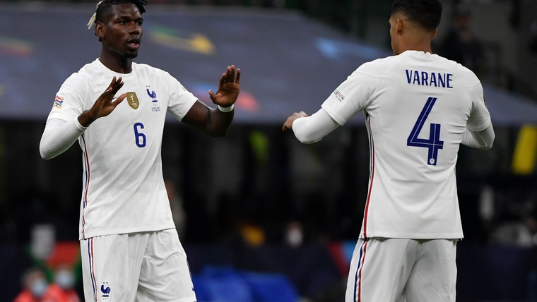 Varane staat richting Frans slotstuk Nations League stil bij situatie Pogba