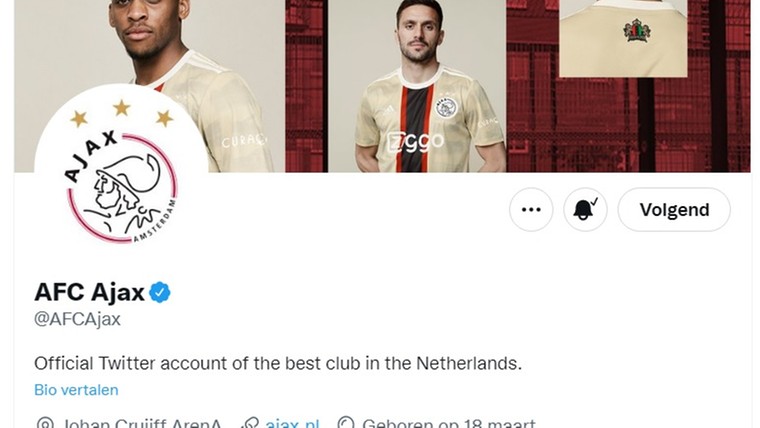 Ajax kiest ditmaal voor fraaie afbeelding op wedstrijddag
