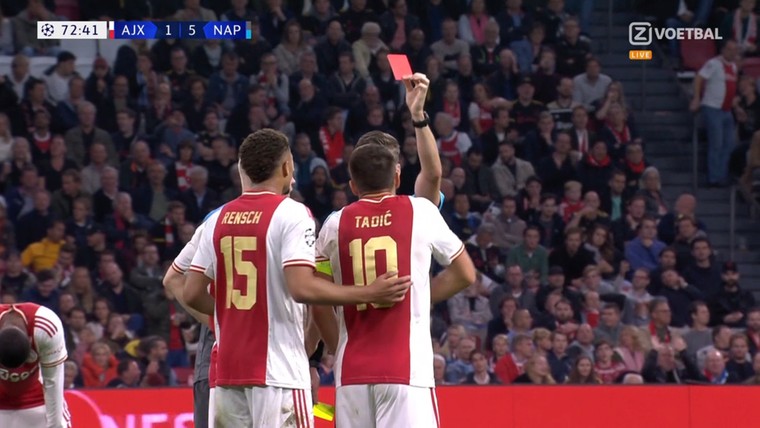 Drama-avond voor Tadic compleet met rode kaart