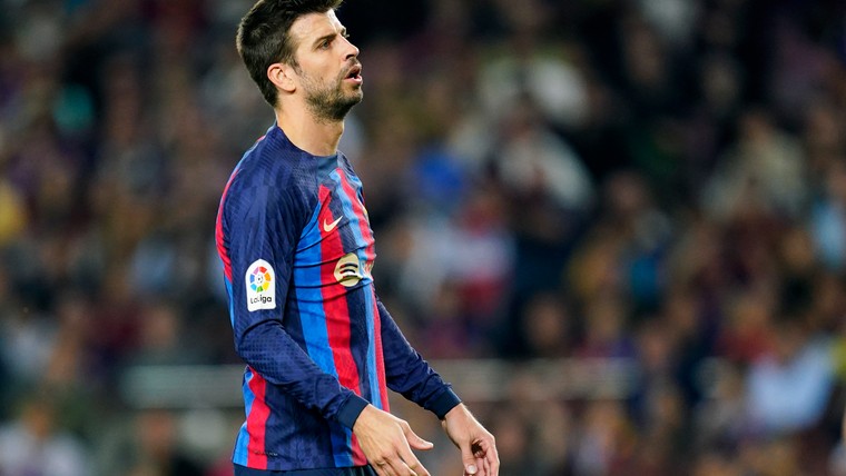Piqué mogelijk met naam ex op shirt bij Barcelona