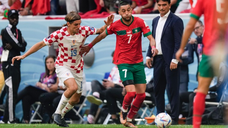Marokko houdt Modric en co in bedwang, maar vreest voor blessure Mazraoui