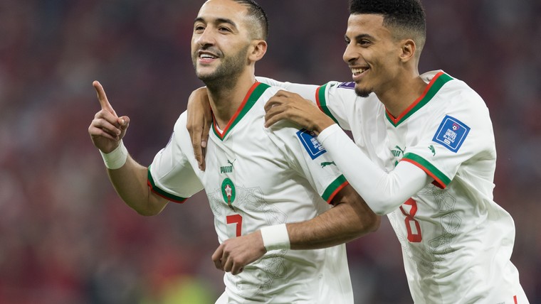 Ziyech helpt Marokko na 36 jaar weer naar achtste finale WK