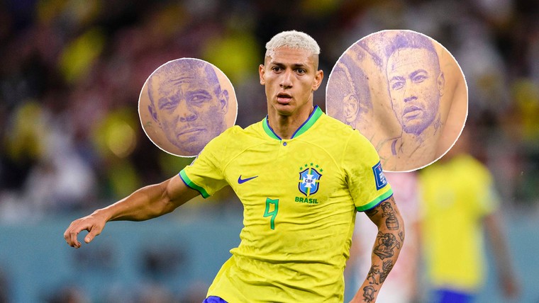 Richarlison eert Neymar en Ronaldo met reusachtige tatoeage