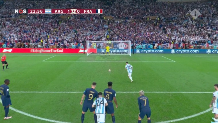 Messi opent score in finale uit al de vijfde (!) strafschop voor Argentinië