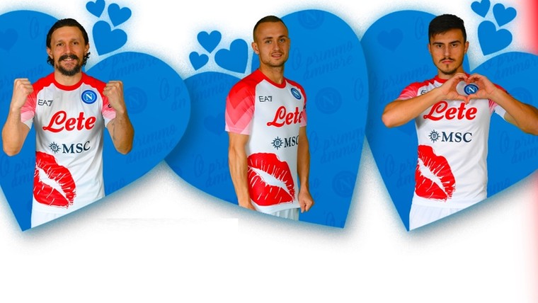 Napoli slaat weer eens toe met een nieuw shirt voor Valentijn