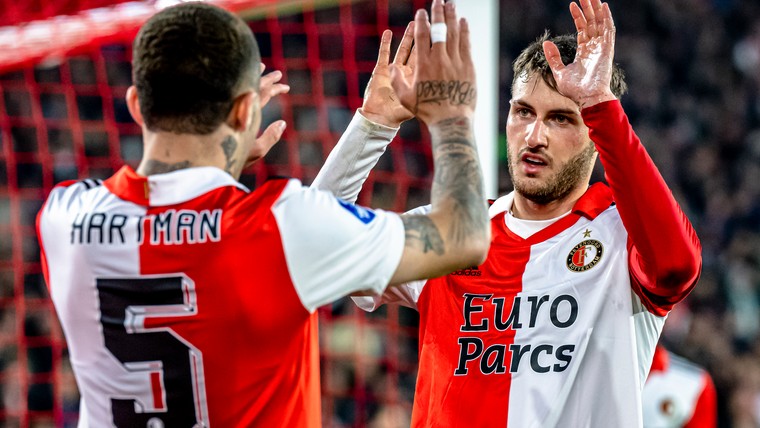 Feyenoord overklast RKC en dendert door richting landstitel