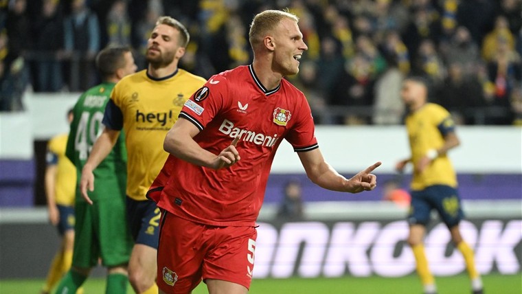 Leverkusen naar halve finale Europa League, hoofdrol Bakker en Frimpong