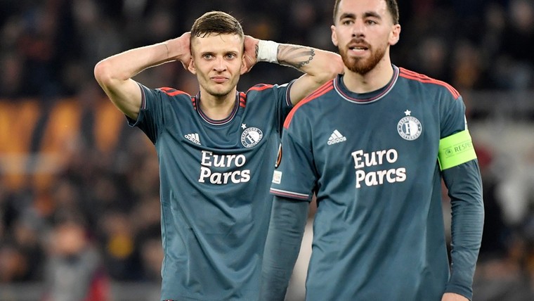 AS Roma deelt in verlenging knock-out uit aan moegestreden Feyenoord