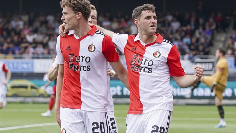 Feyenoord nog één stap verwijderd van titel na moeizame zege op Excelsior