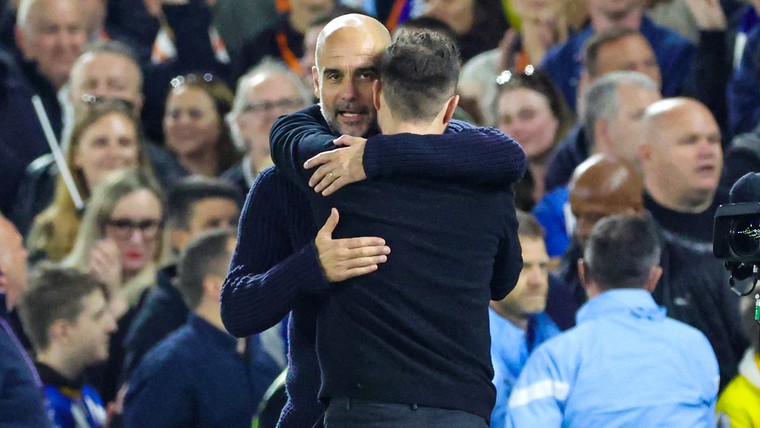 Guardiola en De Zerbi overladen elkaar met complimenten