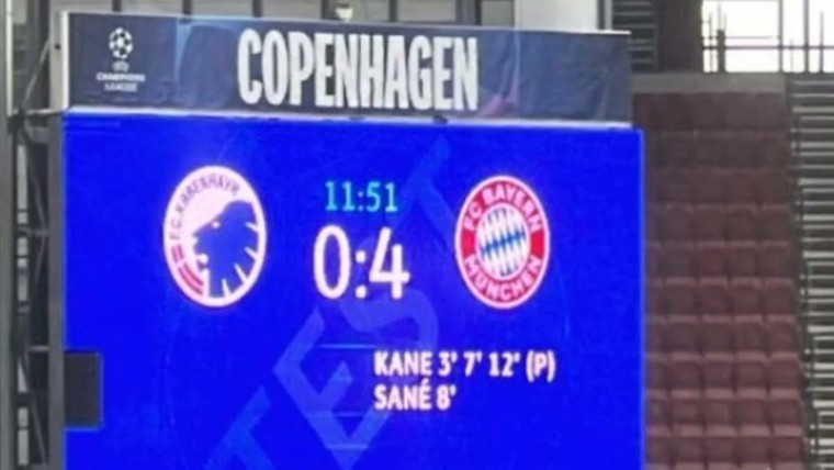FC Kopenhagen test scorebord en blijkt niet erg optimistisch te zijn
