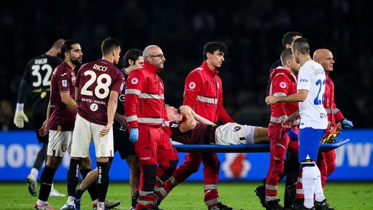 Zorgen om Schuurs: Torino-verdediger in tranen van het veld