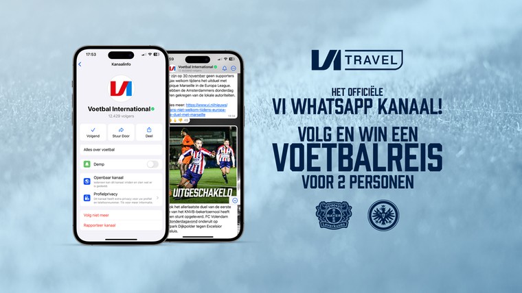 Volg VI via WhatsApp Kanalen en maak kans op een Bundesliga-reis