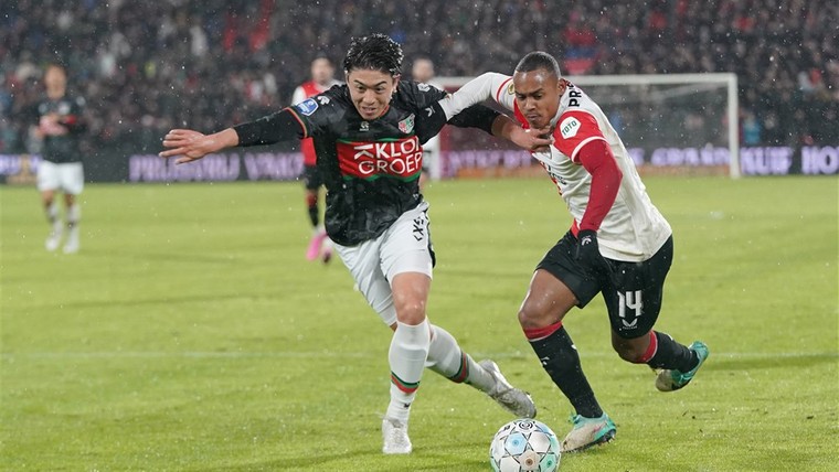 Feyenoord geeft zeker lijkende overwinning uit handen tegen NEC