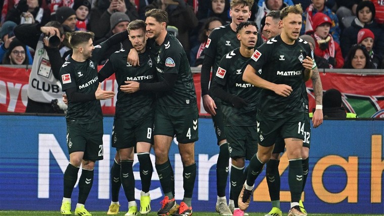 Geweldige stunt van Werder doet Bayern flink pijn in de titelrace